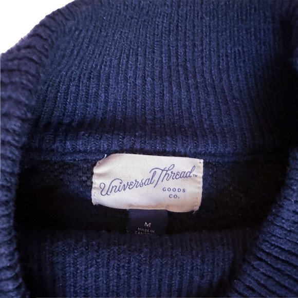 Universal Thread Sweater Leopard Print Blue Black (Size Medium) - Picture 5 of 7